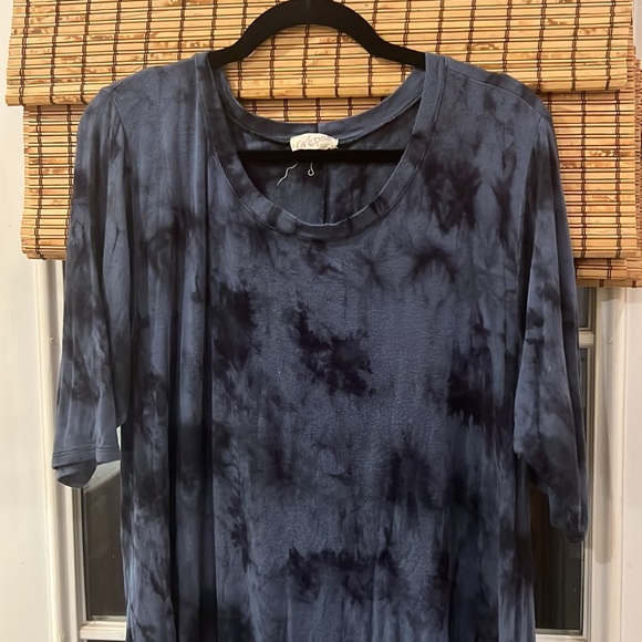 Blue tie dye long shirt - Picture 2 of 3